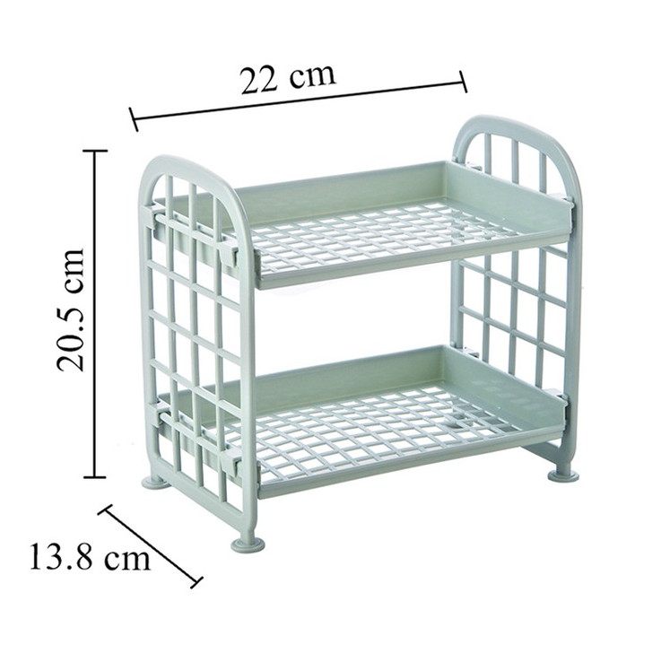 Kệ Nhựa Để Đồ Mini 2 Tầng Lắp Ghép A0751