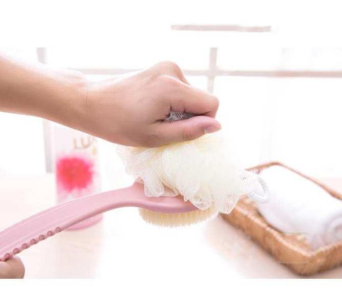 Bàn Chải Chà Lưng Kèm Bông Tắm A0832