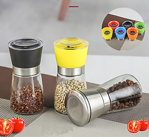 Lọ Xay Tiêu Thủy Tinh Nắp Inox Cao Cấp, Thiết Kế Xay Và Rắc chỉ Cần Xoay Nắp Nhanh Gọn A4211