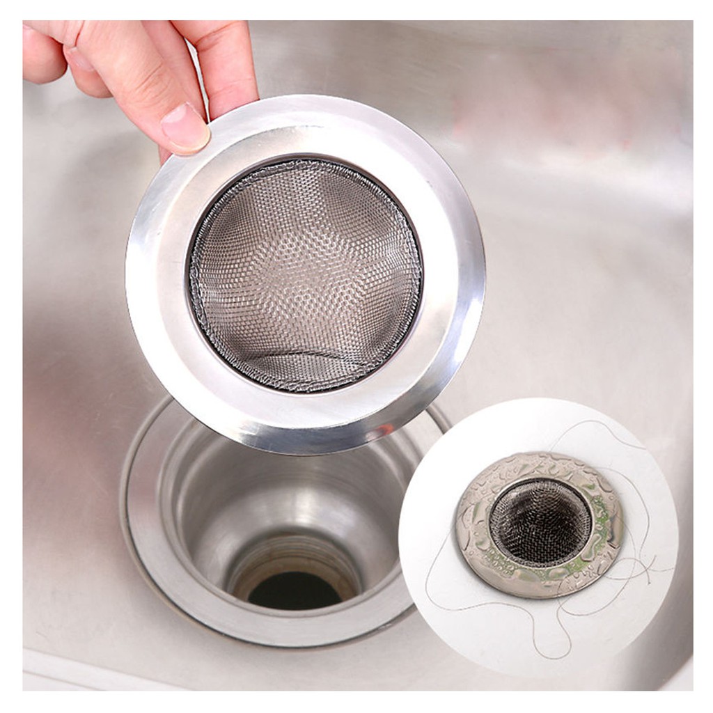 Miếng Lưới Inox Lọc Rác Bồn Rửa Chén Chặn Thức Ăn Thừa A2323