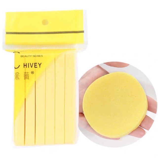 Bông Nở Rửa Mặt Bọt Biển Chivey 12 Miếng Khăn Giấy Nén Lau Mặt Dùng 1 Lần A1844