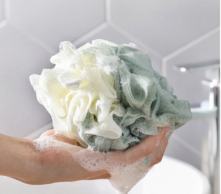 Bông Tắm 2 Màu Tạo Bọt Nhà Tắm Mềm Mại A3624
