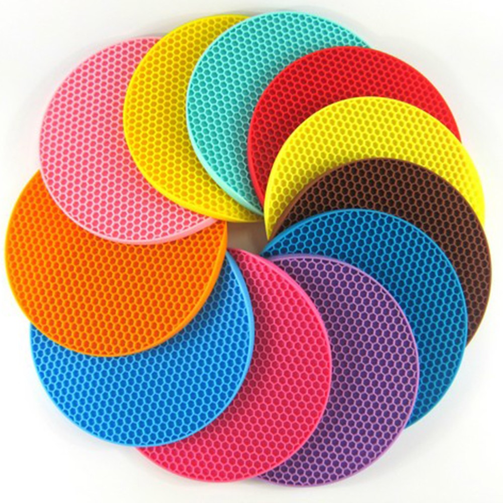 Đế Lót Nồi Silicon Cách Nhiệt Chống Trượt Hình Tổ Ong A2214