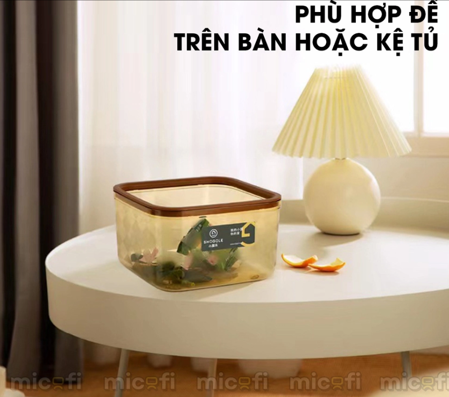 Hộp Đựng Rác Mini Để Bàn Nắp Bật Tiện Lợi A3562