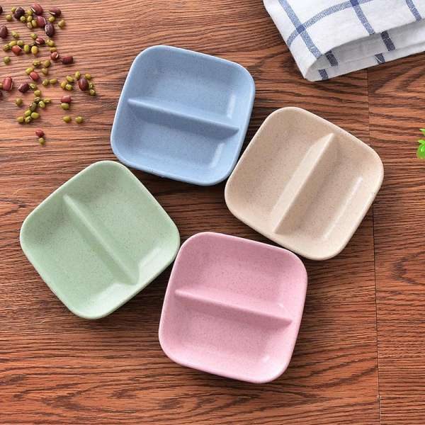 Chén Bát Đựng Gia Vị 2 Ngăn Dĩa Đựng Nước Chấm A2332