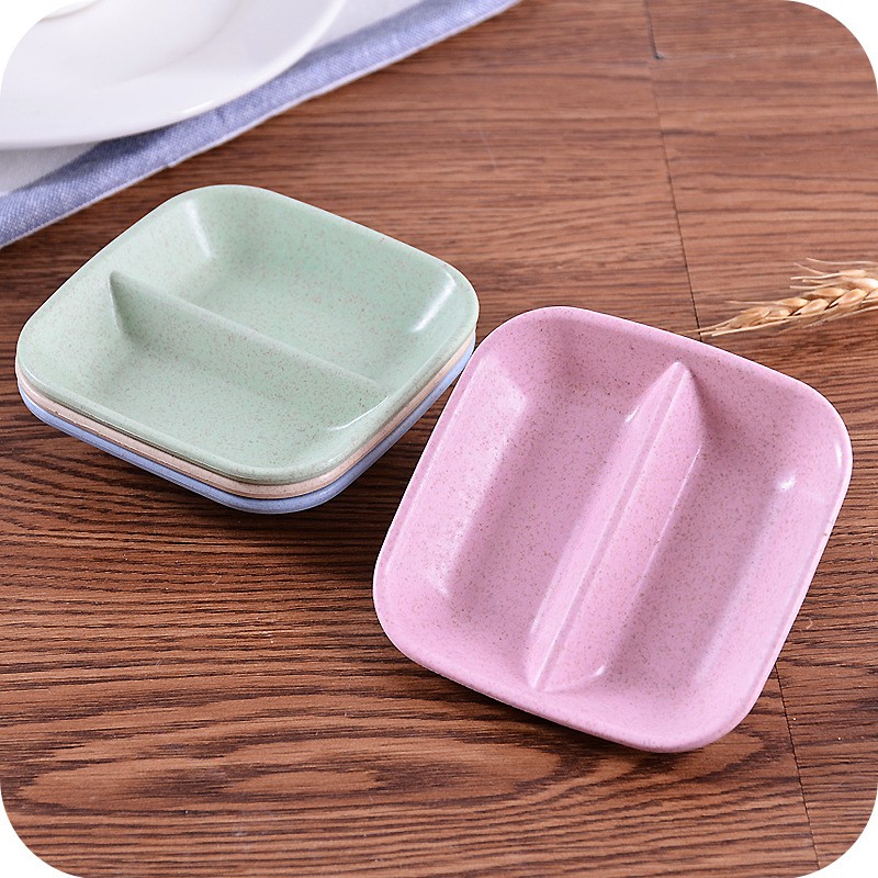 Chén Bát Đựng Gia Vị 2 Ngăn Dĩa Đựng Nước Chấm A2332