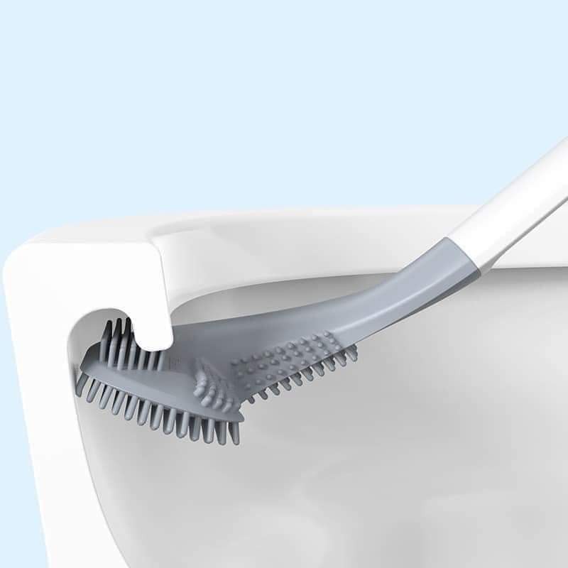 Chổi Cọ Toilet Silicon chữ L Vệ Sinh Bồn Cầu Nhà Tắm A0443