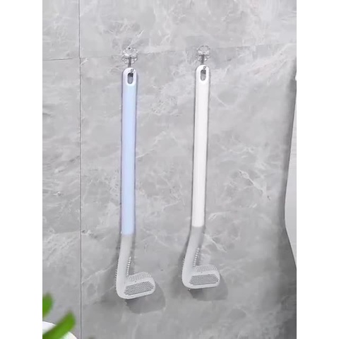 Chổi Cọ Toilet Silicon chữ L Vệ Sinh Bồn Cầu Nhà Tắm A0443