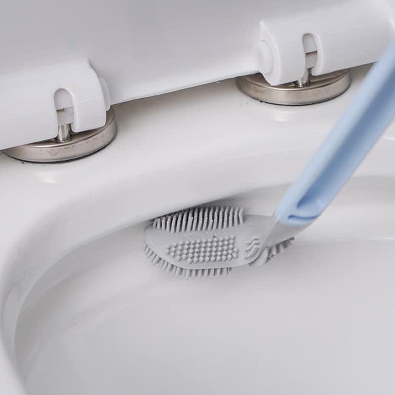 Chổi Cọ Toilet Silicon chữ L Vệ Sinh Bồn Cầu Nhà Tắm A0443