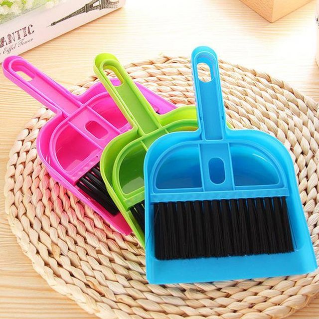 Chổi và Ki Hốt Rác Mini Quét Dọn Vật Dụng A3814