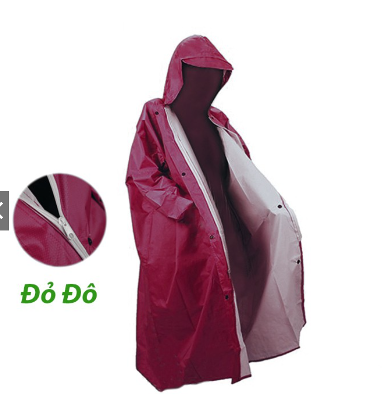 Áo Mưa Da Cá Dây Kéo Khóa AM02