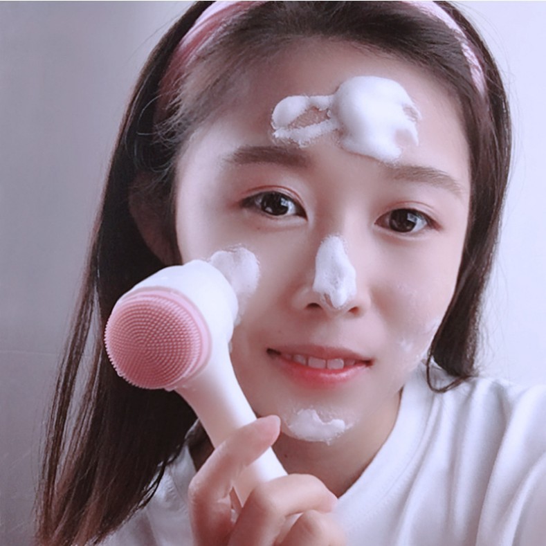 Cọ Rửa Mặt 2 Đầu Lông Mềm Mượt Làm Sạch Da A2252