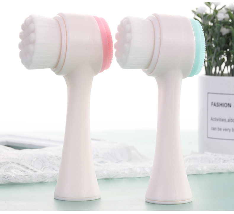 Cọ Rửa Mặt 2 Đầu Lông Mềm Mượt Làm Sạch Da A2252