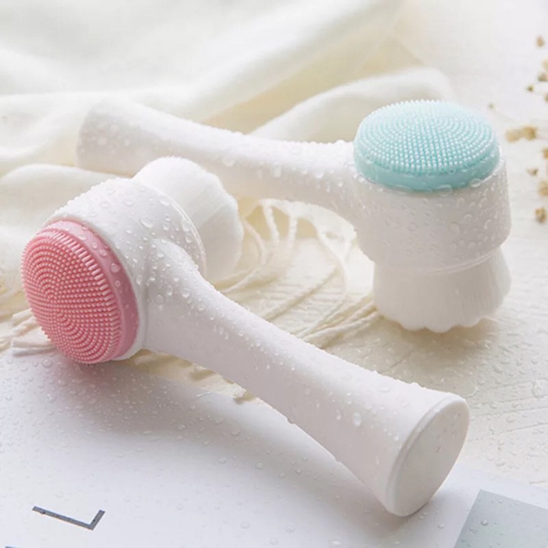 Cọ Rửa Mặt 2 Đầu Lông Mềm Mượt Làm Sạch Da A2252