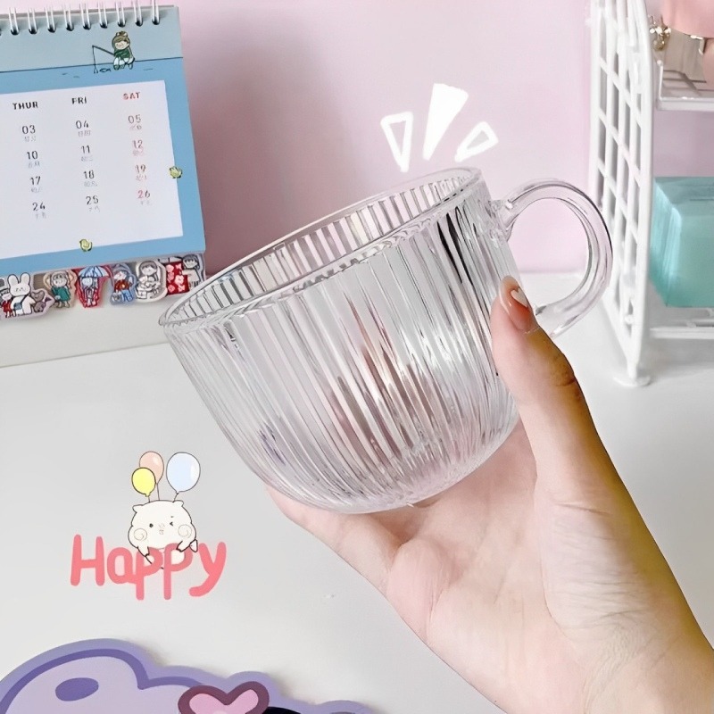 Cốc Nhựa Bầu Tăm Có Quai Cầm Hokori 400ml (6391) A1454