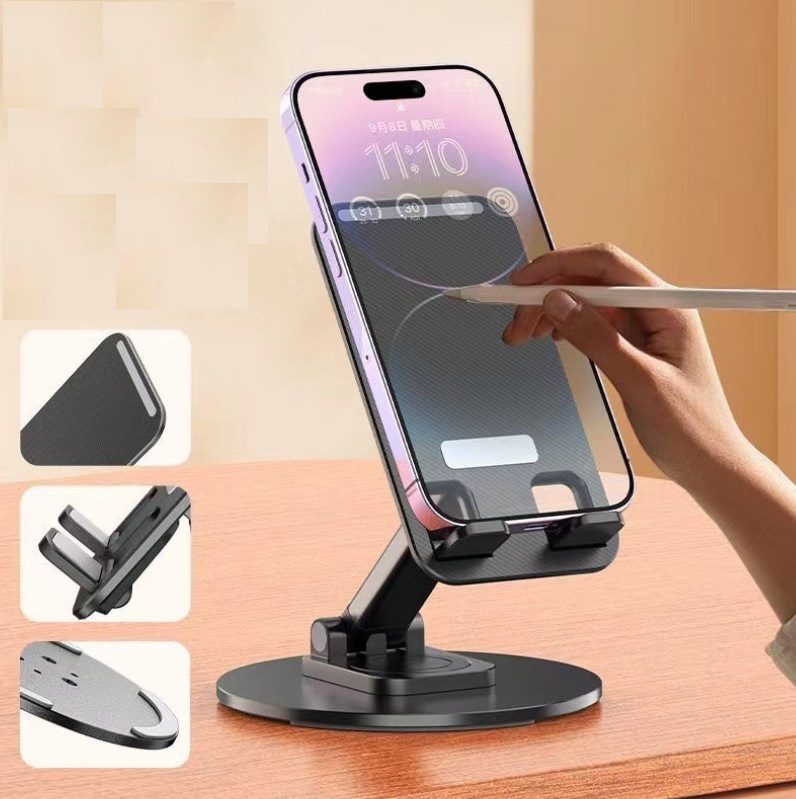 Giá Đỡ Điện Thoại Chân Tròn Xoay 360 Độ Để Bàn Nhựa A3521