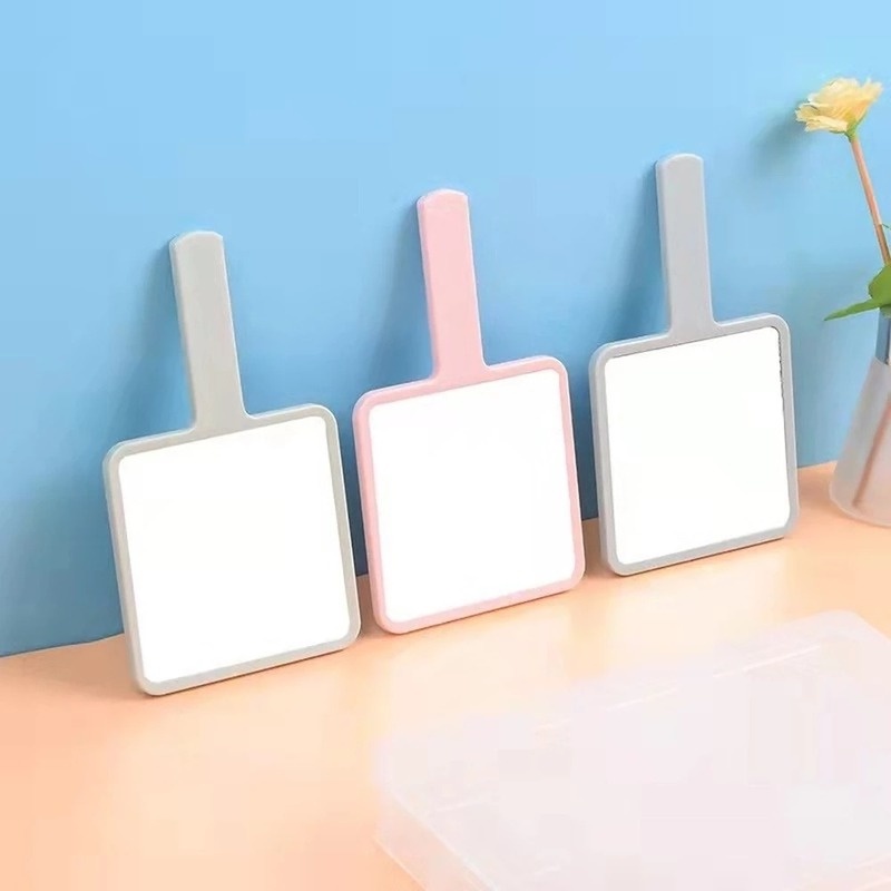 Gương Trang Điểm Cầm Tay Mini Nhỏ Gọn Bỏ Túi tiện lợi màu trơn mang du lịch A4821