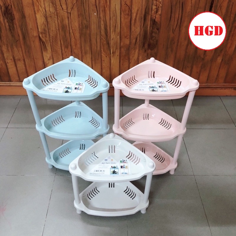 Kệ Góc Tam Giác Nhà Tắm 3 Tầng Việt Nhật, Kệ Dựng Gia Vị Lắp Ráp Xếp Gọn (5562-3) A1971