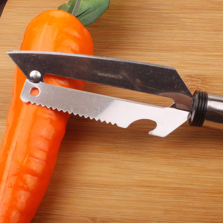 Dao Bào 2 Lưỡi inox 5 Trong 1 Dao Bào Rau Củ Quả Gọt Trái cây A2212