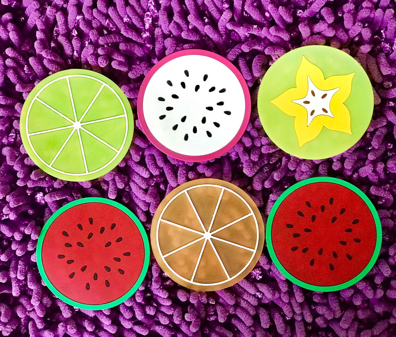 Đế lót ly Silicon Hình Trái Cây A1017