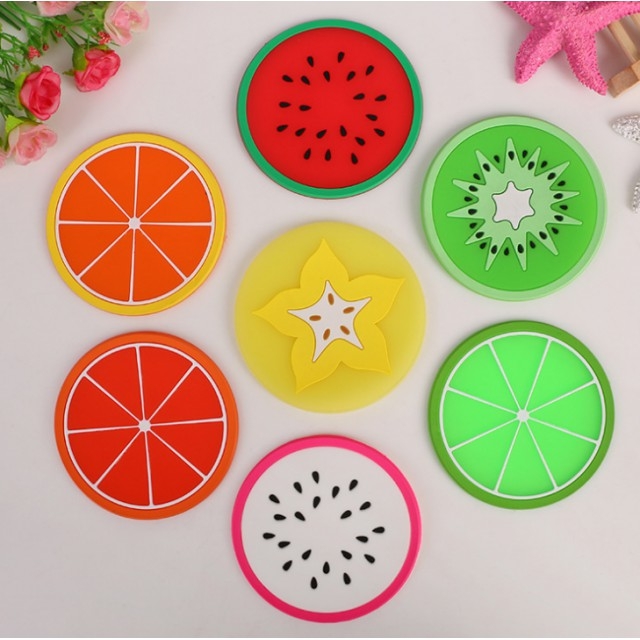 Đế lót ly Silicon Hình Trái Cây A1017