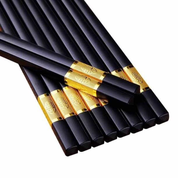 Bộ 10 Đôi Đũa Hợp Kim Mạ Vàng A1261