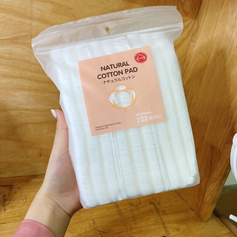 Bông Tẩy Trang 3 Lớp Natural Mẫu Mới A0843
