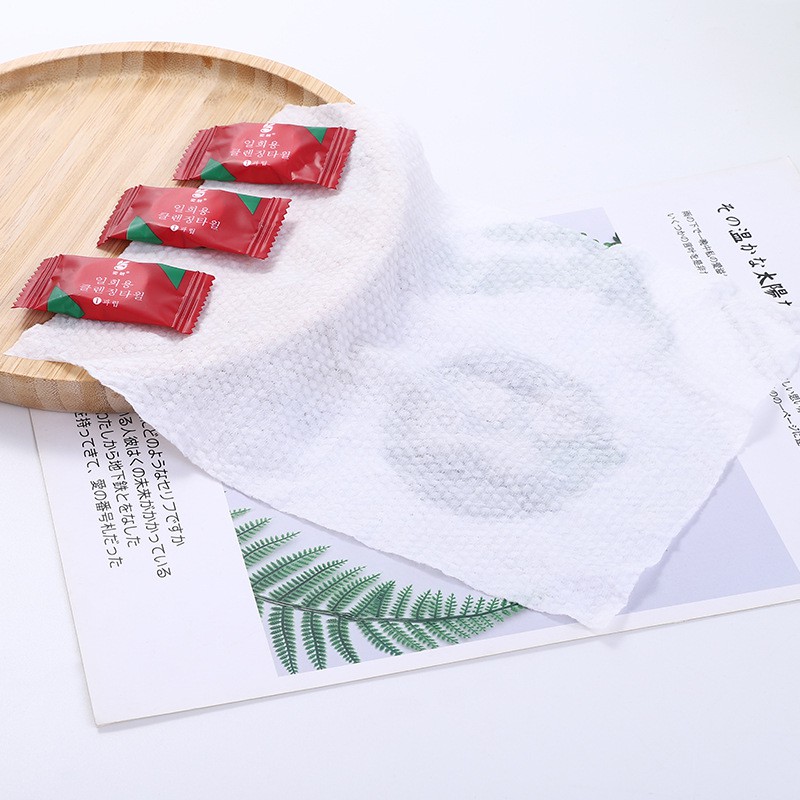 Khăn Giấy Nén Dạng Viên Kẹo Đỏ Khăn Lau Mặt Dùng 1 Lần Tiện Dụng (Kẹo Đỏ) A1132