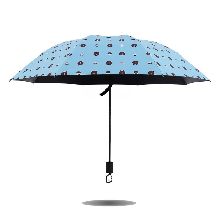 Ô Dù Gấu BROWN Đi Mưa Đi Nắng Gấp Gọn A4642