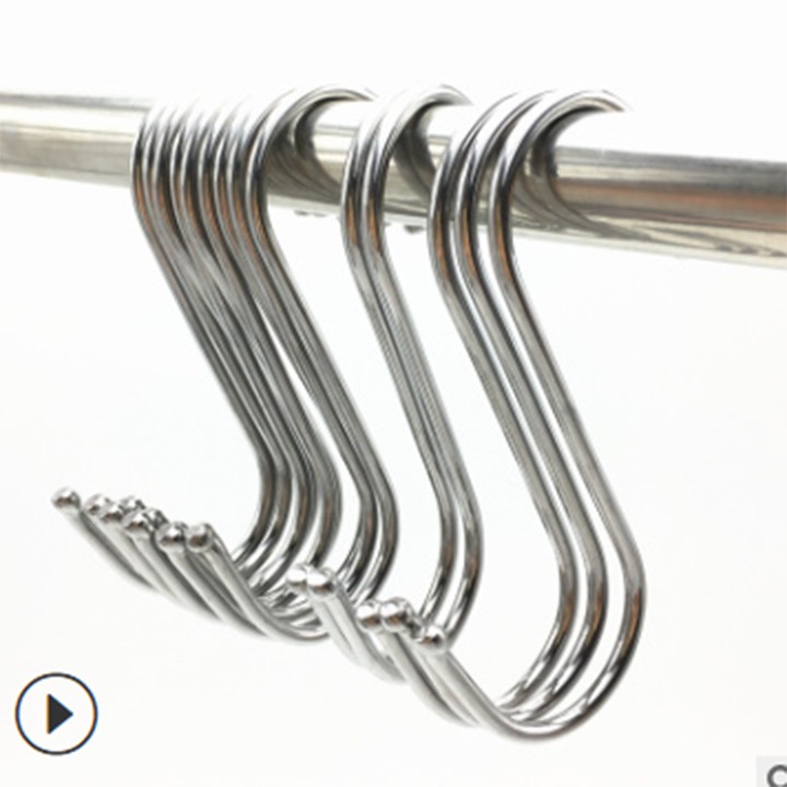 Móc inox Treo Đồ Hình Chữ S Dày Dặn cáp Treo Vật Dụng [1 Cái] A1115