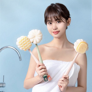 Cây Bông Tắm Chà Lưng 2 Mặt Kèm Bàn Chải cọ da mền mịn đồ dùng nhà tắm A3941