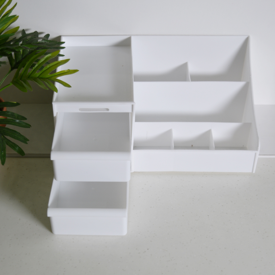 [Loại To- Có Hộp] Kệ Đựng Mỹ Phẩm 3 Tầng 2 Ngăn Kéo [Loại To- Có Hộp] A0661