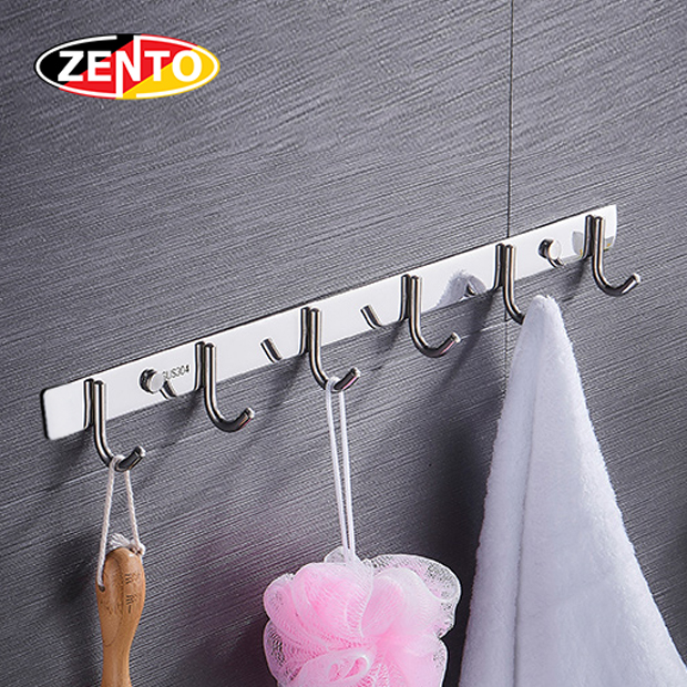 Thanh 6 Móc Kim Loại vít Tường Chắc Chắn Móc Treo Quần Áo Treo Khăn Nhà Tắm A4713