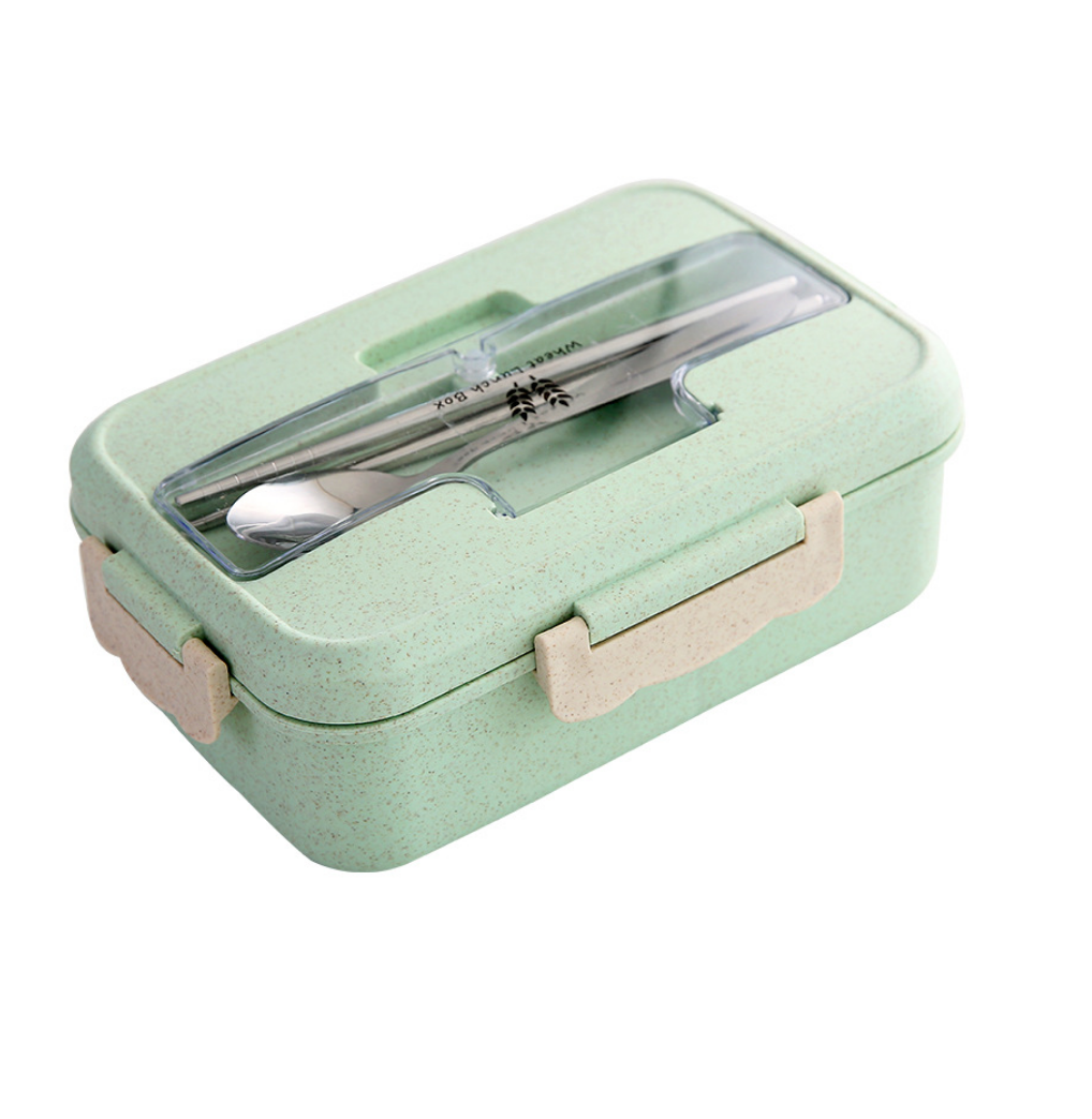 Hộp Đựng Cơm Lúa Mạch Kèm Muỗng Inox Hộp Đựng Cơm Văn Phòng A3213