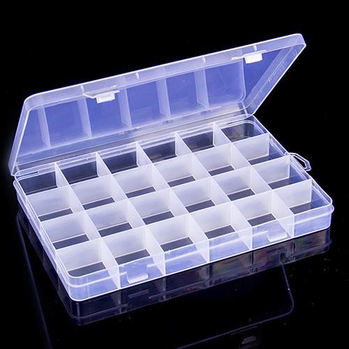 Hộp Đựng Trang Sức 24 Ngăn Mini Trong Suốt Có Thể tháo Ráp Các Ngăn A3231
