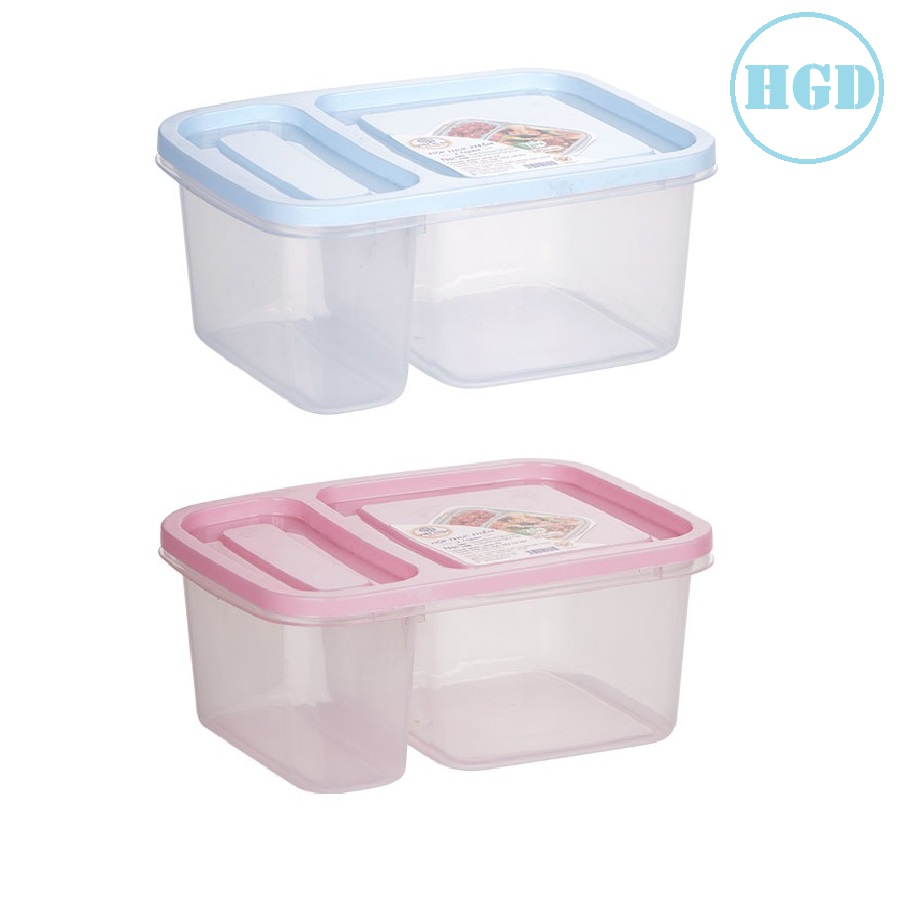Hộp Nhựa Đựng Thực Phẩm 2 Ngăn Việt Nhật, Hộp Đựng cơm Văn Phòng (6486) A3572