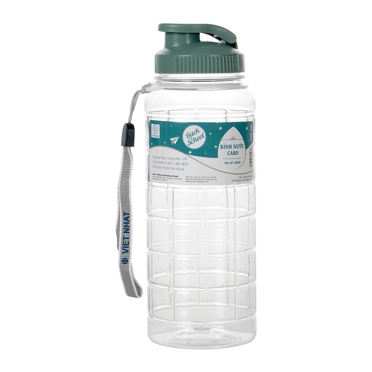 Bình Nước Học Sinh/ Sinh viên Caro Việt Nhật 900ml (0099)A1523