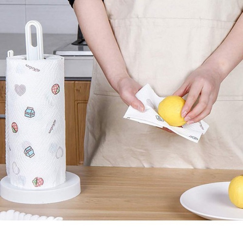 Cuộn Khăn Lau Màu Trắng Họa Tiết 20CM Cuộn khăn lau Vệ Sinh A0811