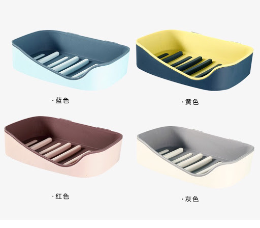 Khay Đựng Xà bông Dán Tường Kệ Dán Tường Kệ Nhà Tắm 2 Lớp A1854