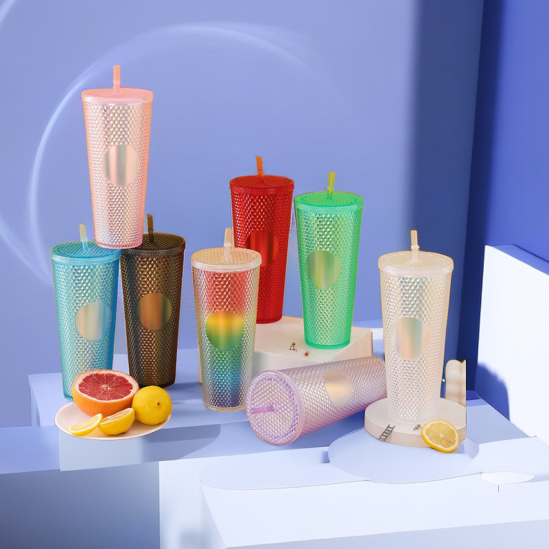 Ly nước Kim Cương Cách nhiệt 2 lớp 710ml chất liệu nhựa PP cao cấp A4761