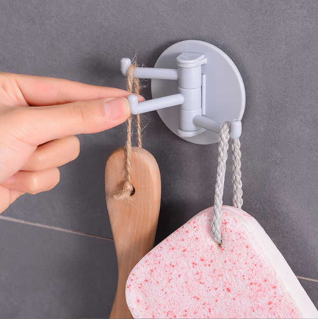Móc Dán Tường 3 MÓC Treo Quần Áo Treo Tường Xoay 180 Độ A1025