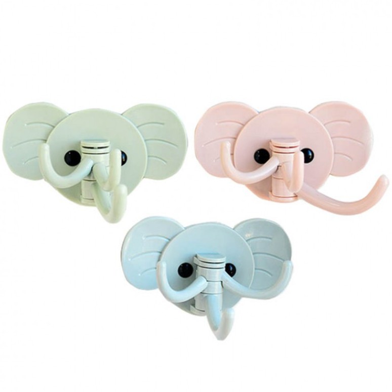 Móc Dán Tường Hình Voi Dán Tường Treo Quần Áo Vật Dụng A1046