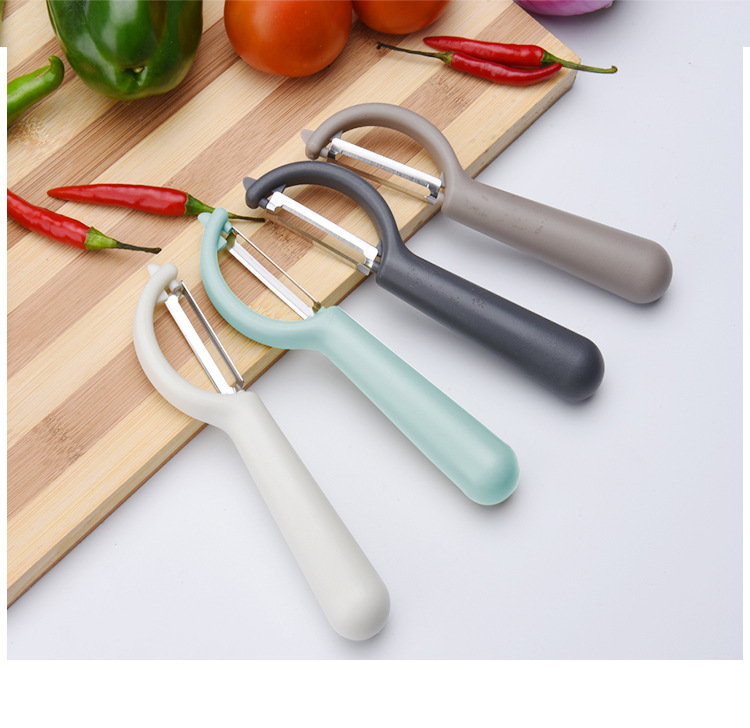 Dao gọt vỏ trái cây bằng thép không gỉ có tay cầm, dụng cụ bào gọt vỏ khoai tây củ quả nhỏ gọn L0623