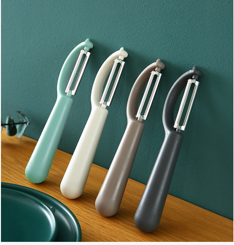 Dao gọt vỏ trái cây bằng thép không gỉ có tay cầm, dụng cụ bào gọt vỏ khoai tây củ quả nhỏ gọn L0623