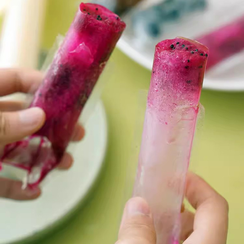 Túi đựng kem que dùng 1 lần, túi đựng đá bàođựng thạch trái cây trong suốt tự dán kín A1244