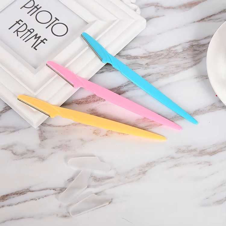 Bộ 3 dao cạo lông mày tay cầm thẳng an toàn chống trầy xước A1245