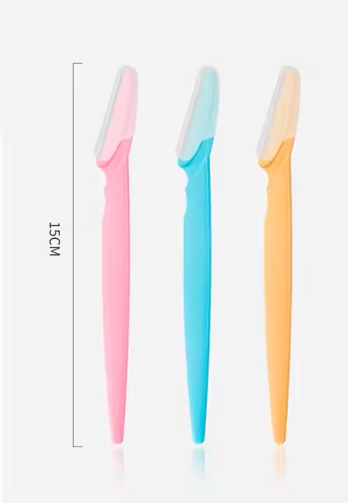 Bộ 3 dao cạo lông mày tay cầm thẳng an toàn chống trầy xước A1245