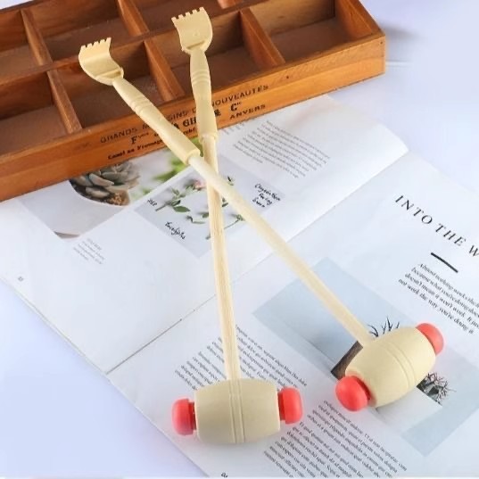 Búa massage lưng bằng gỗ kèm gãi ngứa hình bàn tay, gãi tay, búa Phật, kinh lạc, búa sống L0523