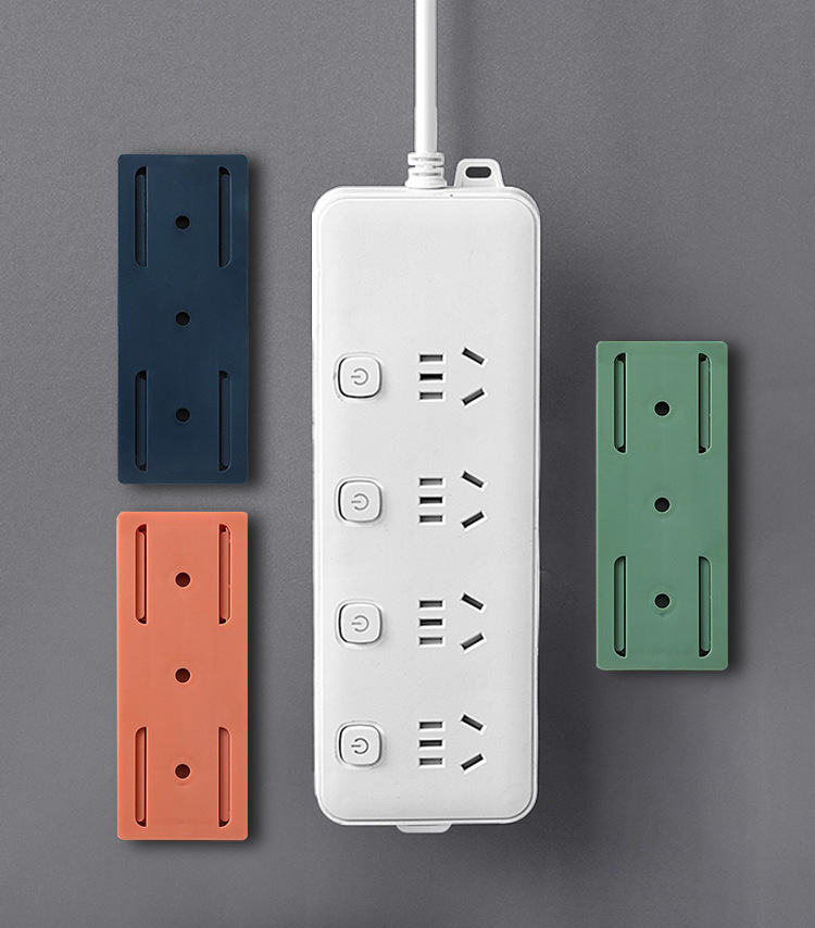 Giá trượt đỡ ổ cắm điện gắn tường không cần đục lỗ, giá đỡ lưu trữ tại nhà thông minh A1234
