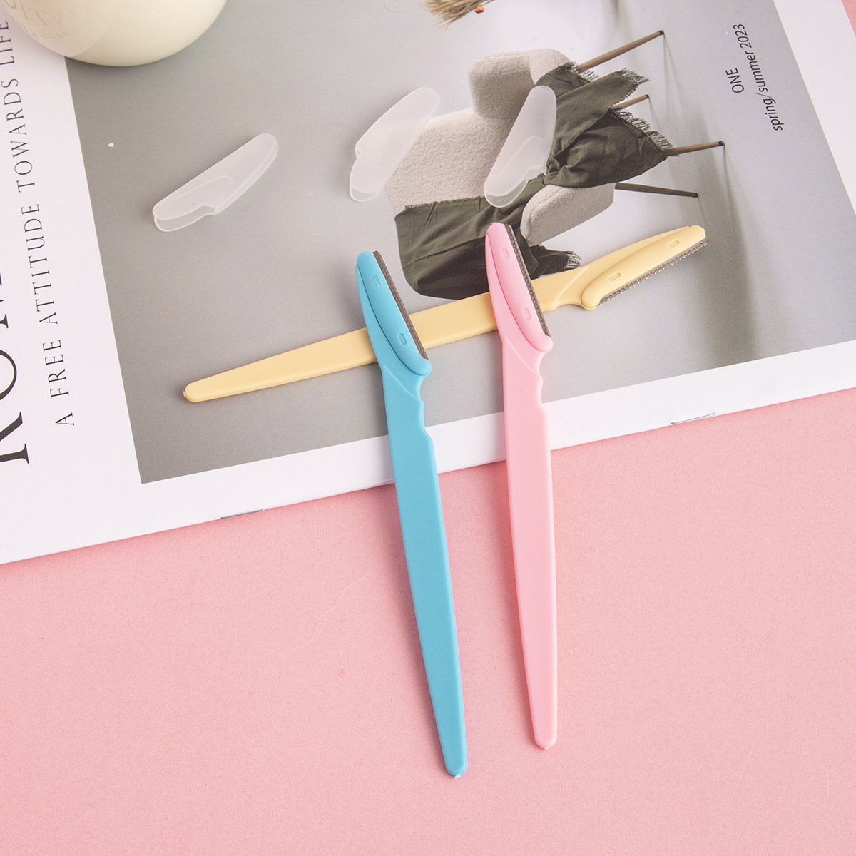 Bộ 3 dao cạo lông mày tay cầm thẳng an toàn chống trầy xước A1245